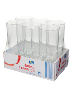 aro Набор стаканов для воды, 215мл x 6шт