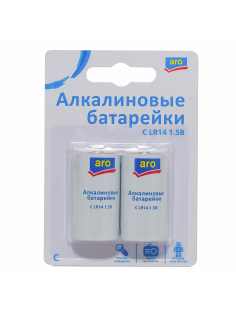 aro Батарейки С алкалиновые, 2шт
