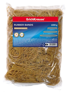Резинки банковские Erichkrause каучуковые коричневые 1.3мм, 1кг