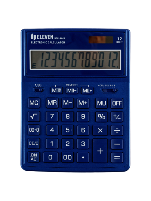 Калькулятор настольный Eleven SDC-444X-NV 12 разрядов, двойное питание
