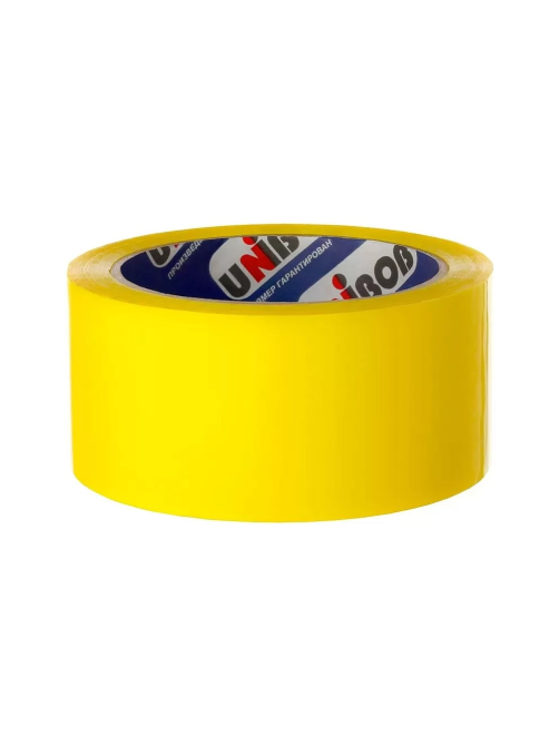 Клейкая лента Unibob цветная желтая 45мкм, 48мм x 38м