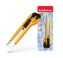 Нож канцелярский Erichkrause с автофиксатором с 2 лезвиями, 1.8см