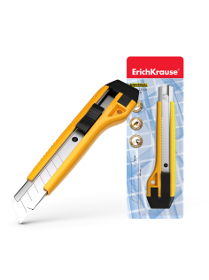 Нож канцелярский Erichkrause с автофиксатором с 2 лезвиями, 1.8см