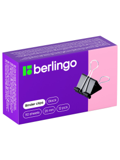 Зажимы для бумаг Berlingo 12шт, 25мм