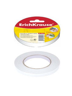 Клейкая лента Erichkrause двусторонняя, 12мм x 10м