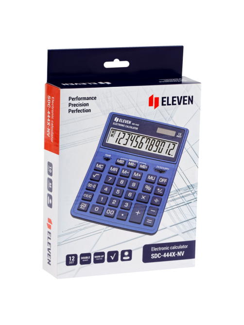 Калькулятор настольный Eleven SDC-444X-NV 12 разрядов, двойное питание