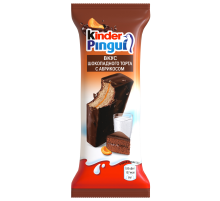 Пирожное бисквитное Kinder Pingui с молочной начинкой покрытое шоколадной глазурью со вкусом шоколадного торта с абрикосом, 30г