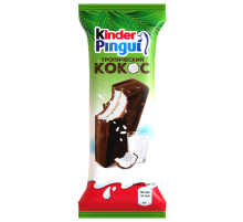 Пирожное бисквитное Kinder Pingui с молочной начинкой покрытое шоколадной глазурью со вкусом кокоса 30г