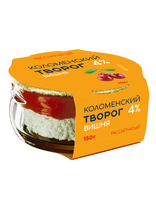 Творог Коломенское рассыпчатый вишня 4%, 150г