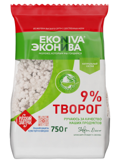 Творог Эконива рассыпчатый 9%, 750г
