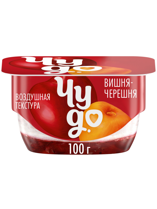 Творожок Чудо двухслойный с вишней и черешней 4% 100 г