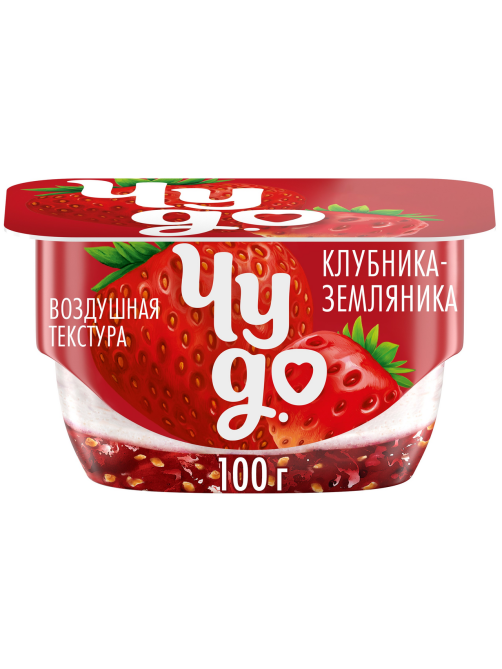 Десерт творожный Чудо воздушный клубника-земляника 4%, 100г