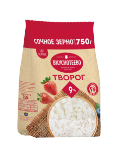 Творог рассыпчатый Вкуснотеево 9%, 750г
