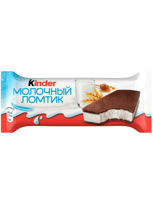 Пирожное бисквитное Kinder Молочный ломтик с молочной начинкой, 28г