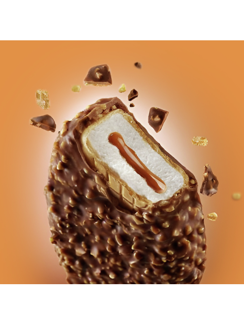 Вафля Kinder Maxi King покрытая молочным шоколадом с дроблеными орехами и молочно-карамельной начинкой, 35г