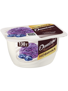 Продукт творожный Даниссимо черничный пломбир 5.6%, 130г