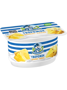 Продукт творожный Простоквашино ананас-банан 3.6%, 110г