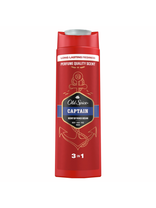 Гель для душа-шампунь мужской Old Spice Captain 3в1, 400мл