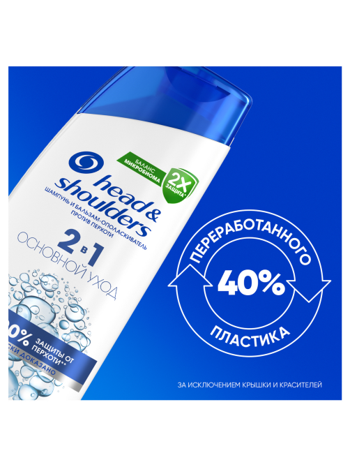 Шампунь-бальзам Head & Shoulders против перхоти основной уход 2в1, 360мл