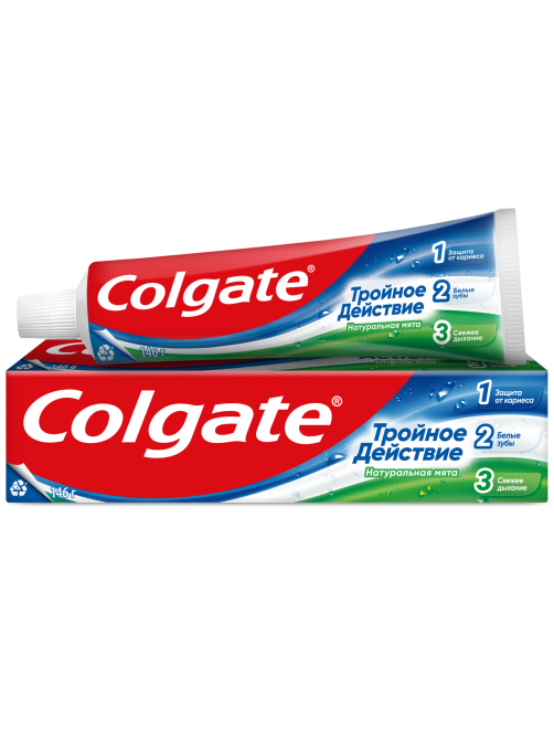 Зубная паста Colgate Тройное действие Натуральная мята комплексная, 100мл