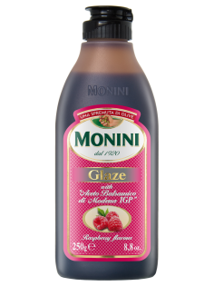 Соус на основе бальзамического уксуса Monini Glaze из Модены со вкусом малины, 250мл