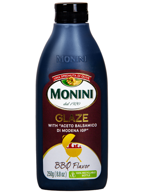 Соус на основе бальзамического уксуса Monini Glaze из Модены со вкусом барбекю, 250мл