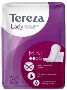 Прокладки урологические Tereza Lady Mini впитывающие, 20шт