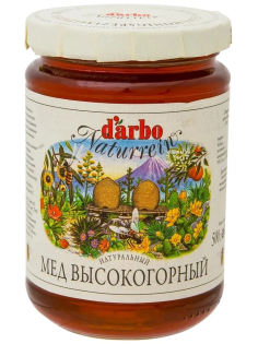 Мед D'arbo натуральный Высокогорный, 500г