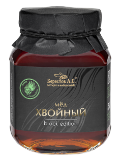 Мед хвойный Берестов А.С. Black edition, 500г