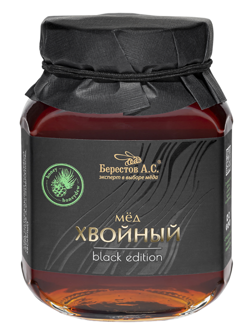 Мед хвойный Берестов А.С. Black edition, 500г