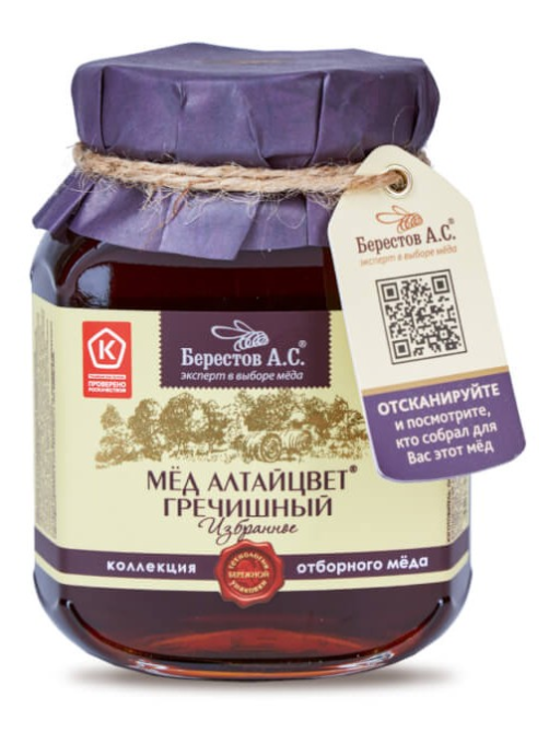 Мед Берестов А.С. гречишный, 500г