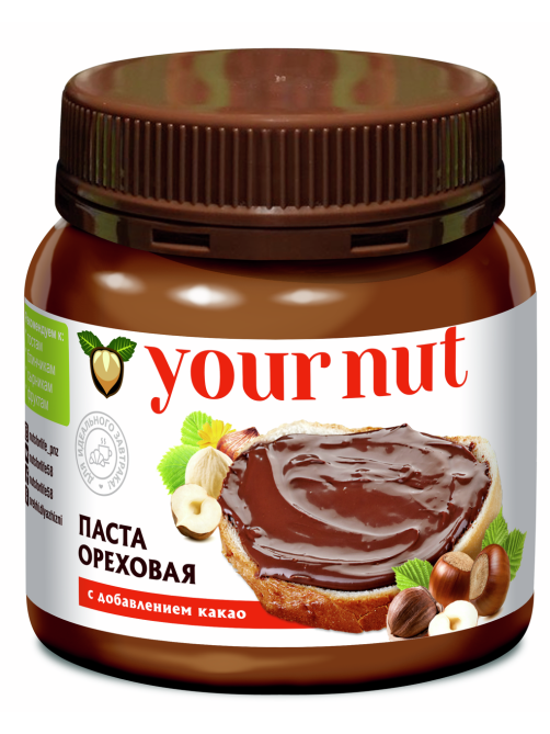 Паста ореховая Your Nut с добавлением какао, 250г