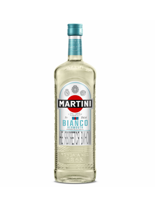 Напиток виноградосодержащий Martini Bianco из виноградного сырья белый сладкий, 1л