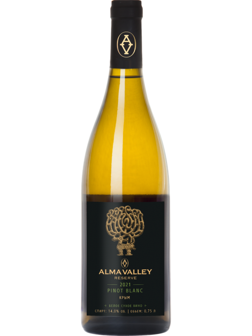 Вино Alma Valley Pinot Blanc Reserve белое сухое, 0.75л