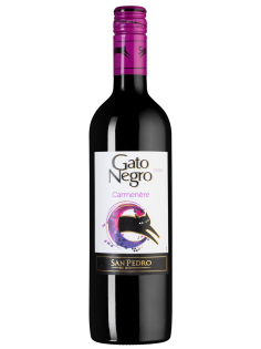 Вино Gato Negro Carmenere красное полусухое, 0.75л