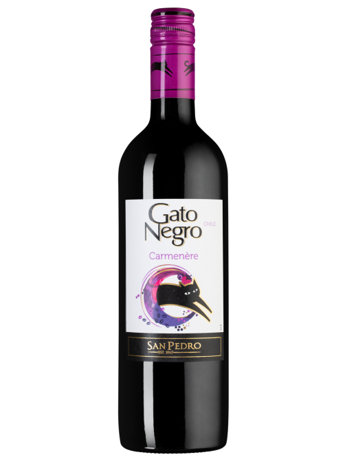 Вино Gato Negro Carmenere красное полусухое, 0.75л