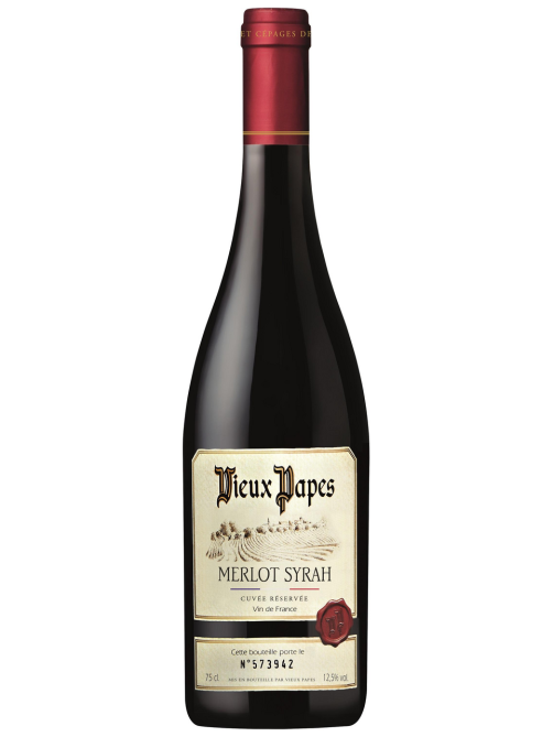 Вино Vieux Papes Merlot Syrah красное сухое, 0.75л