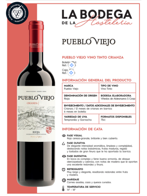 Вино Pueblo Viejo Crianza красное сухое, 0.75л