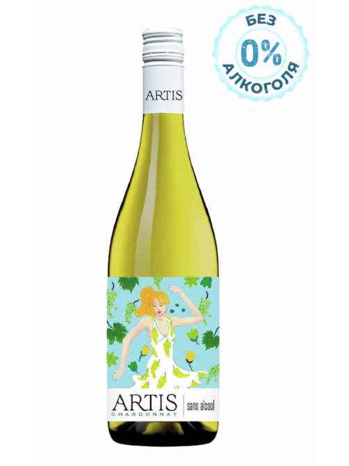 Вино безалкогольное Artis Chardonnay белое полусладкое, 0.75л