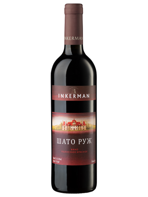 Вино Inkerman Шато Руж красное полусухое, 0.7л