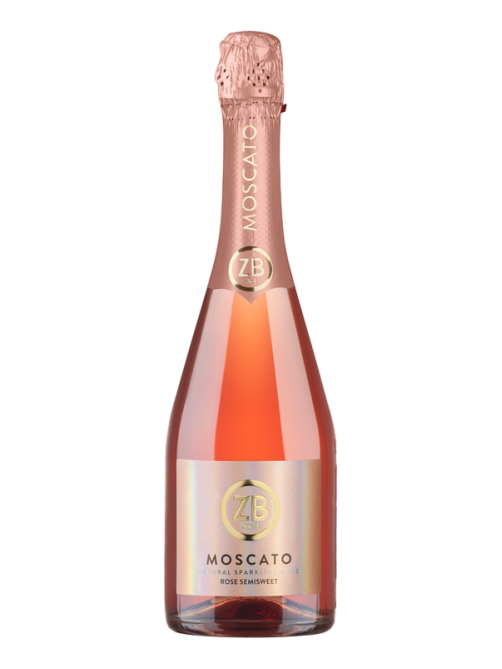 Вино игристое ZB Wine Moscato розовое полусладкое, 0.75л