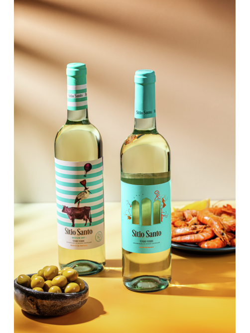 Вино Sitio Santo Medium Dry Vinho Verde белое полусухое, 0.75л