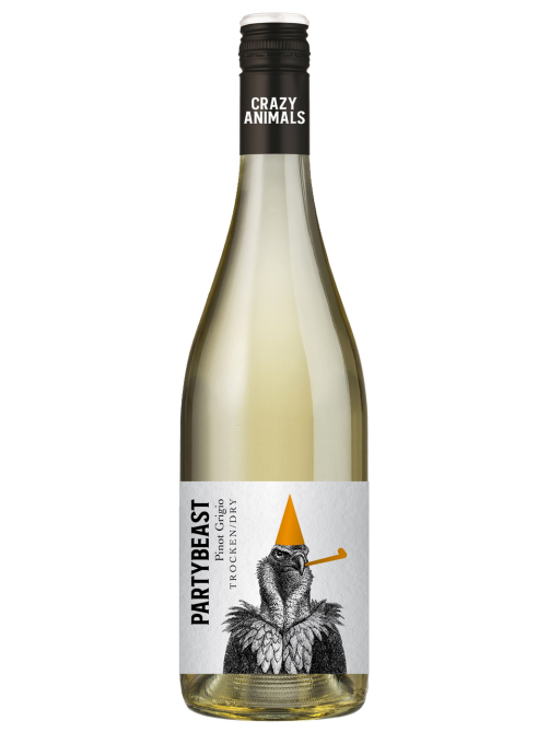 Вино Crazy Animals Partybeast Pinot Grigio белое сухое, 0.75л