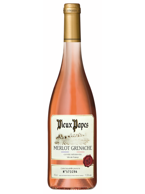 Вино Vieux Papes Merlot-Grenache розовое сухое, 0.75л