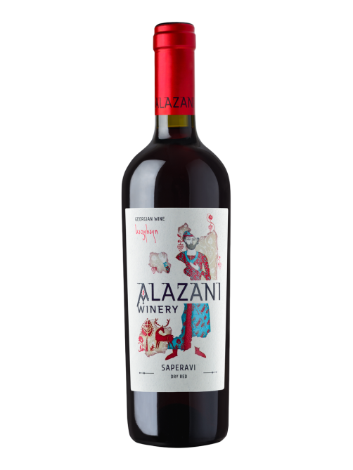 Вино Alazani Saperavi красное сухое, 0.75л