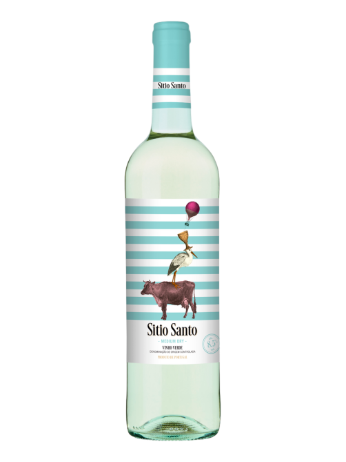Вино Sitio Santo Medium Dry Vinho Verde белое полусухое, 0.75л