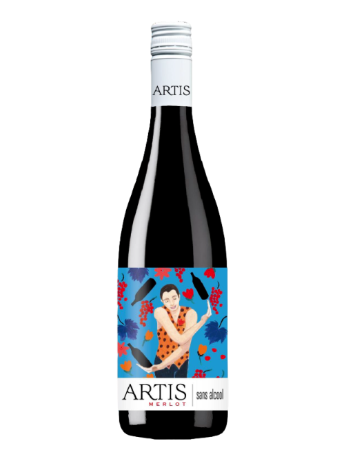 Вино безалкогольное Artis Merlot красное полусладкое, 0.75л