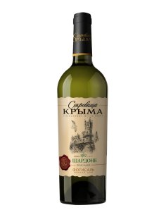 Вино Сокровища Крыма Шардоне белое полусладкое, 0.75л