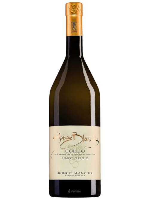Вино Ronco Blanchis Pinot Grigio Collio белое сухое, 0.75л