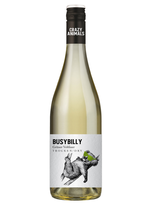 Вино Crazy Animals Busybilly Gruner Veltliner белое полусухое, 0.75л